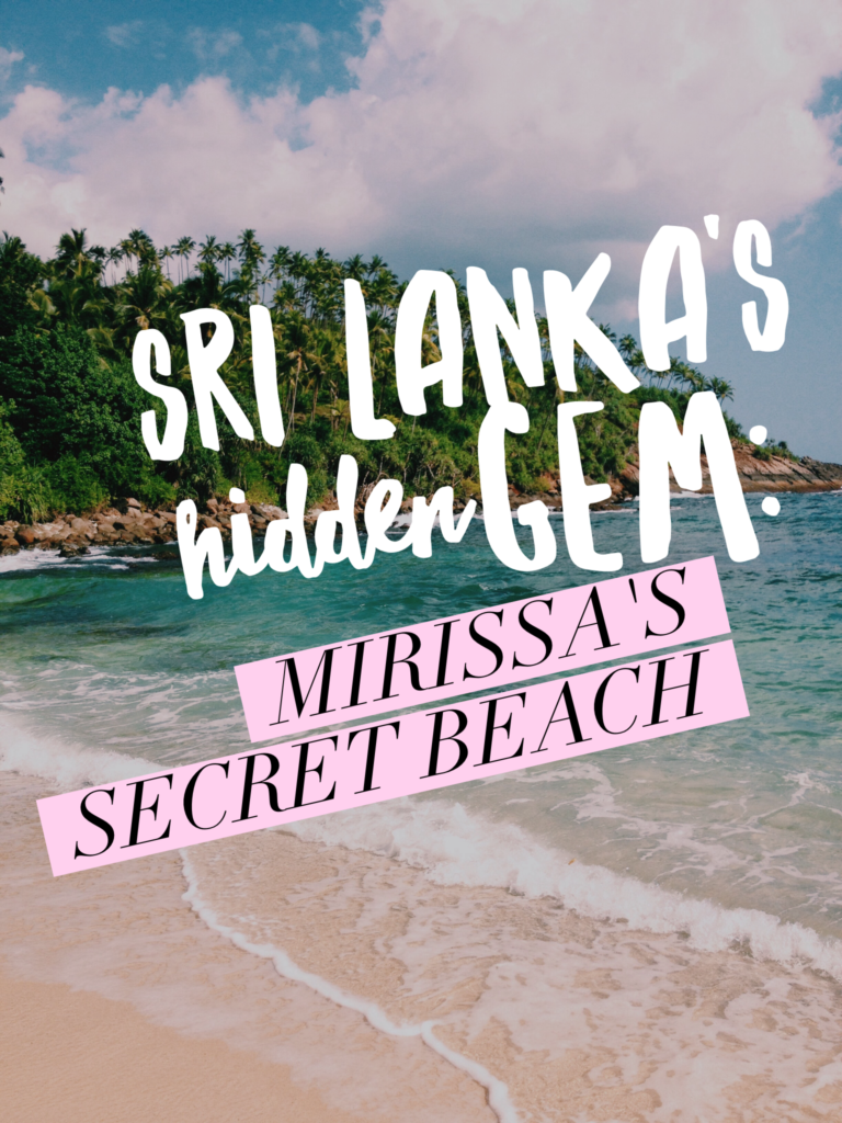 Tucked away in Mirissa, Sri Lanka, beneath prodigious palm tree groves and hidden from the main shore, you’ll find paradise: the Mirissa Sri Lanka Secret Beach. This Secret Beach in Mirissa is far more secluded than the popular Mirissa Beach. Lay out in one of the stunning sea coves, or grab a bite or drink at the Secret Beach bar | Mirissa's Secret Beach | how to get to the Secret Beach Mirissa| best things to do in Mirissa | best things to do in Sri Lanka