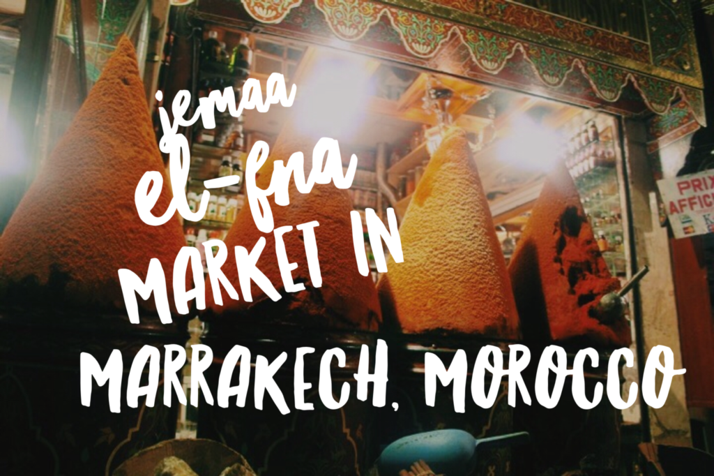 Jemaa el-Fna Market in Marrakech, Morocco