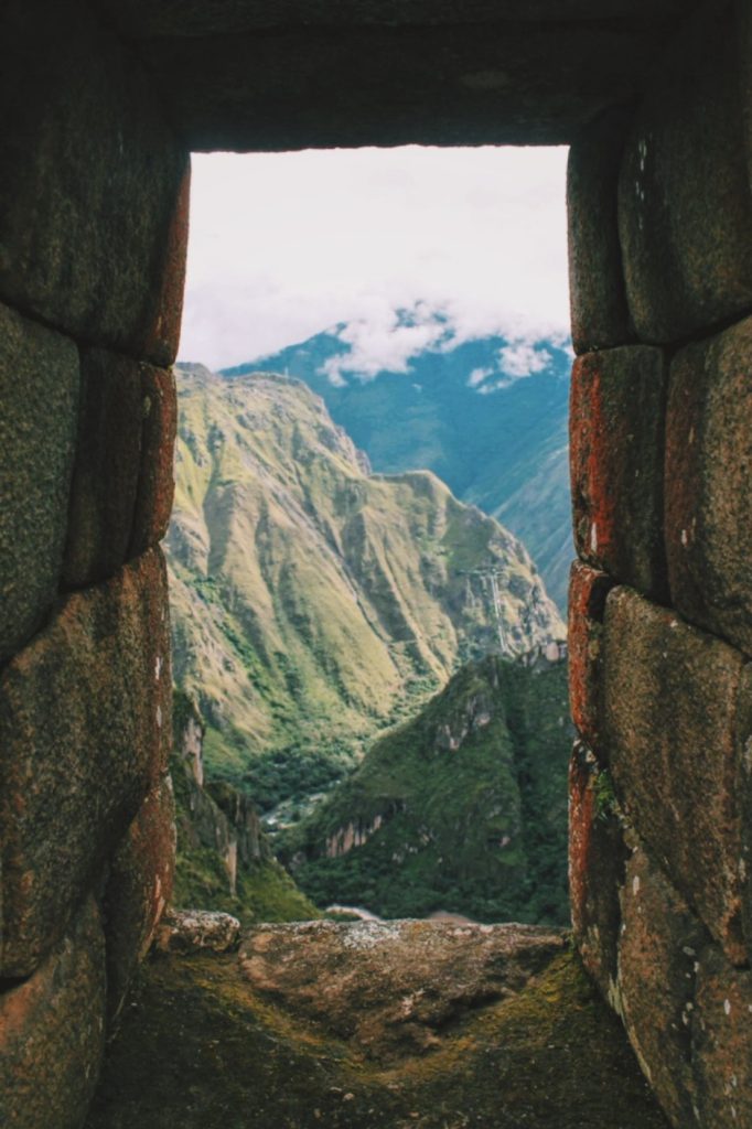 Looking at Machu Picchu window