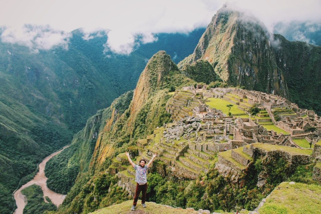 Victorious Ben at Machu Picchu