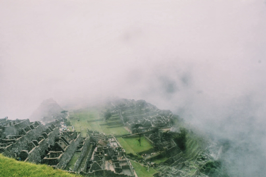 Fog clearing from Machu Picchu