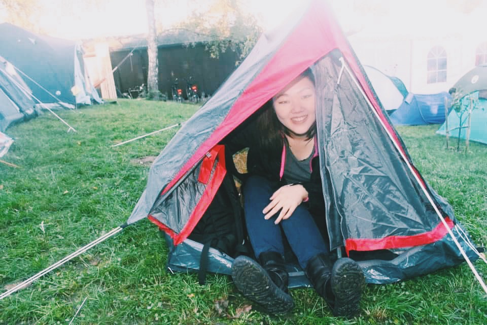 Small tent at hostel for Oktoberfest