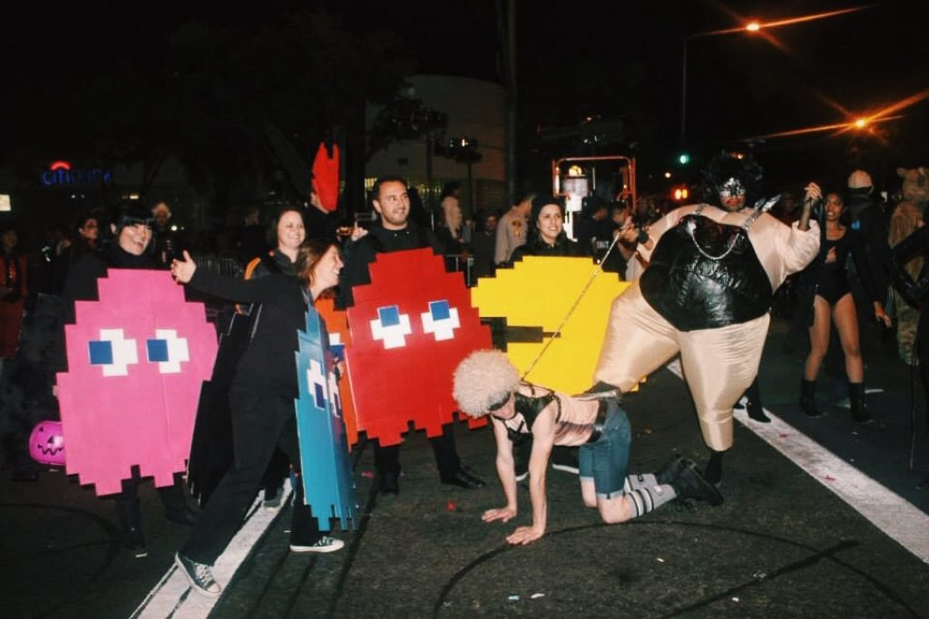 Crazy group costumes at WeHo Halloween Parade