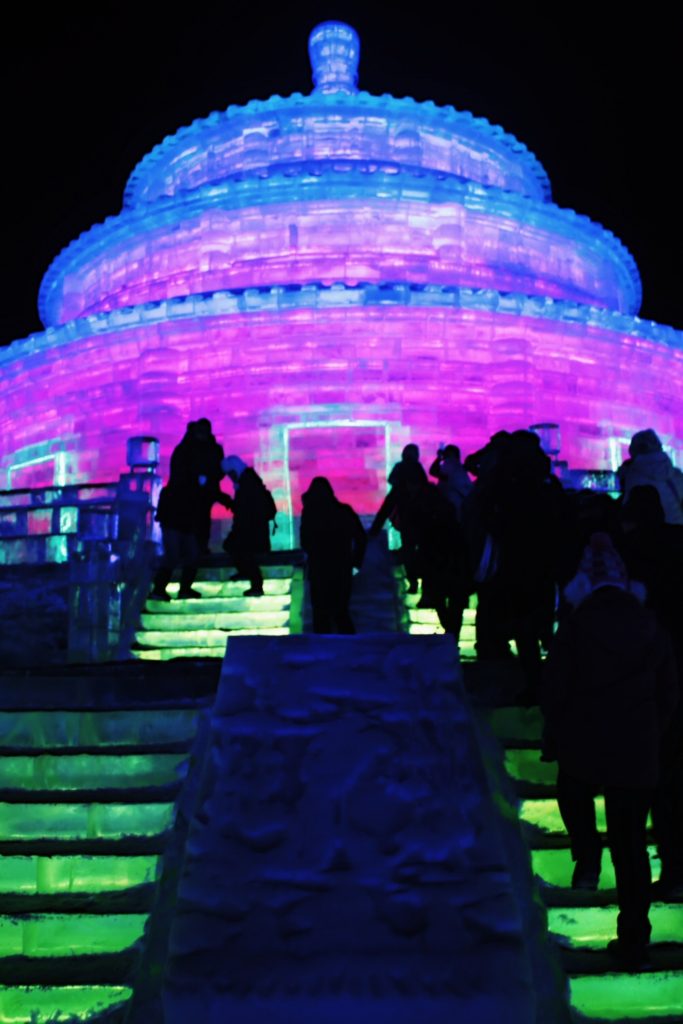 Ice Temple of Heaven at Harbin Ice Festival