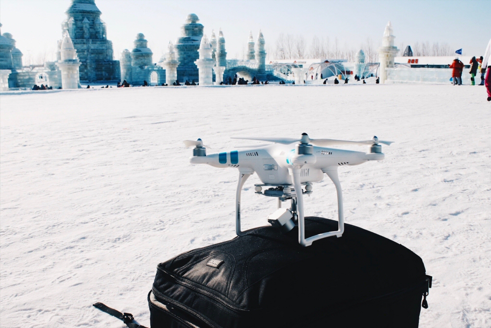 Travel with a drone in winter cold temperatures