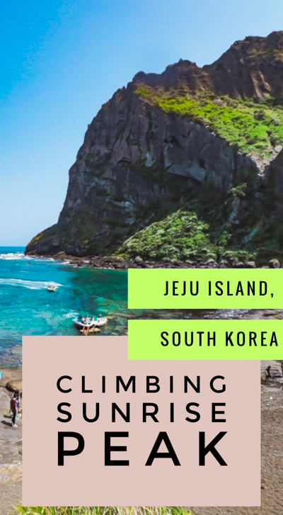 A guide for climbing the Jeju Island, Korea icon of Sunrise Peak, a 100k year old crater known locally as Seongsan Ilchulbong, complete with haenyeo divers!