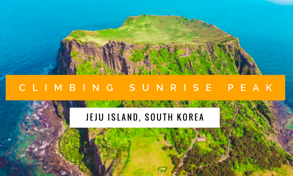 A guide for climbing the Jeju Island, Korea icon of Sunrise Peak, a 100k year old crater known locally as Seongsan Ilchulbong, complete with haenyeo divers!