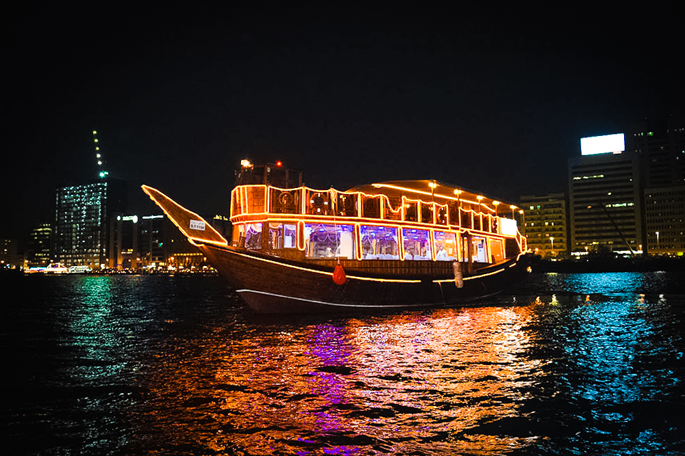 Dhow River cruise is one of the top things to do in Dubai