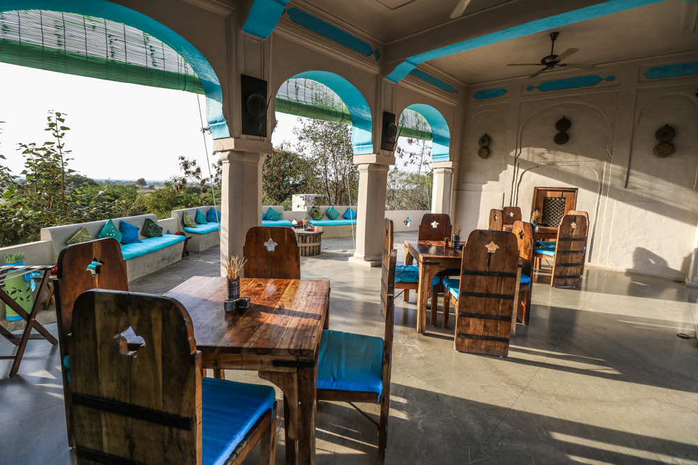 Dining area at Lakshman Sagar in Rajasthan, India