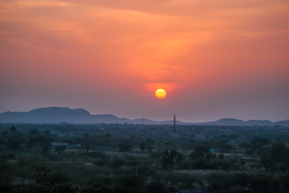 Sunset in Rajasthan, India