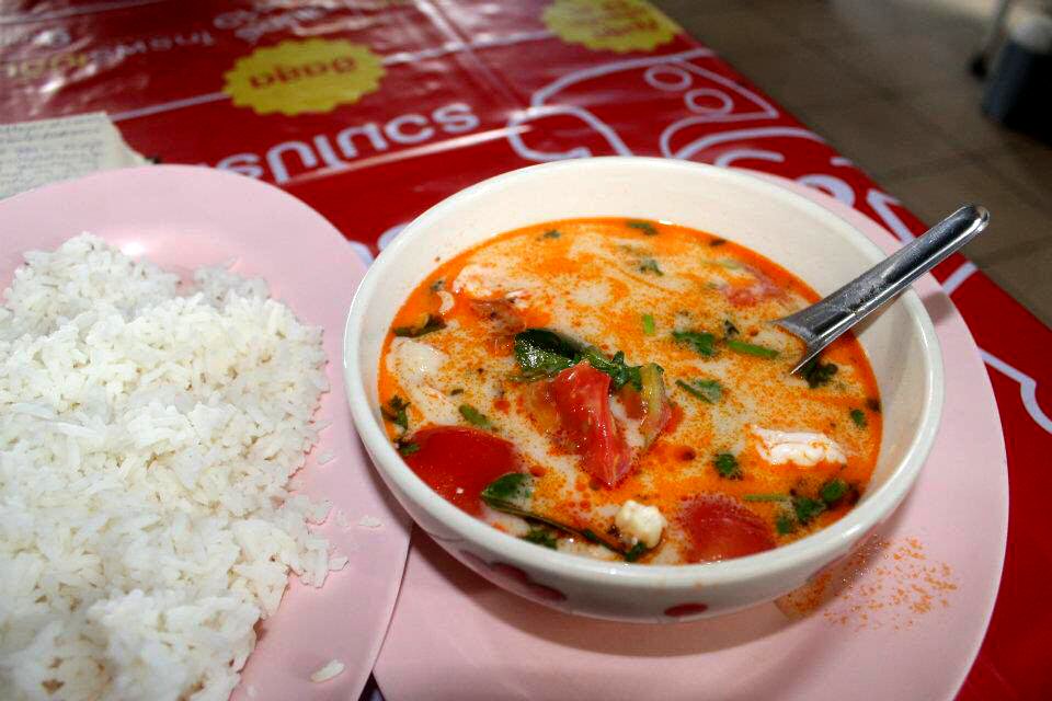 Tom Kha Goong (Sour Shrimp Soup) in Chiang Mai, Thailand
