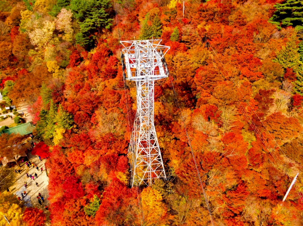 Daedunsan Mountain Provincial Park during fall in Korea