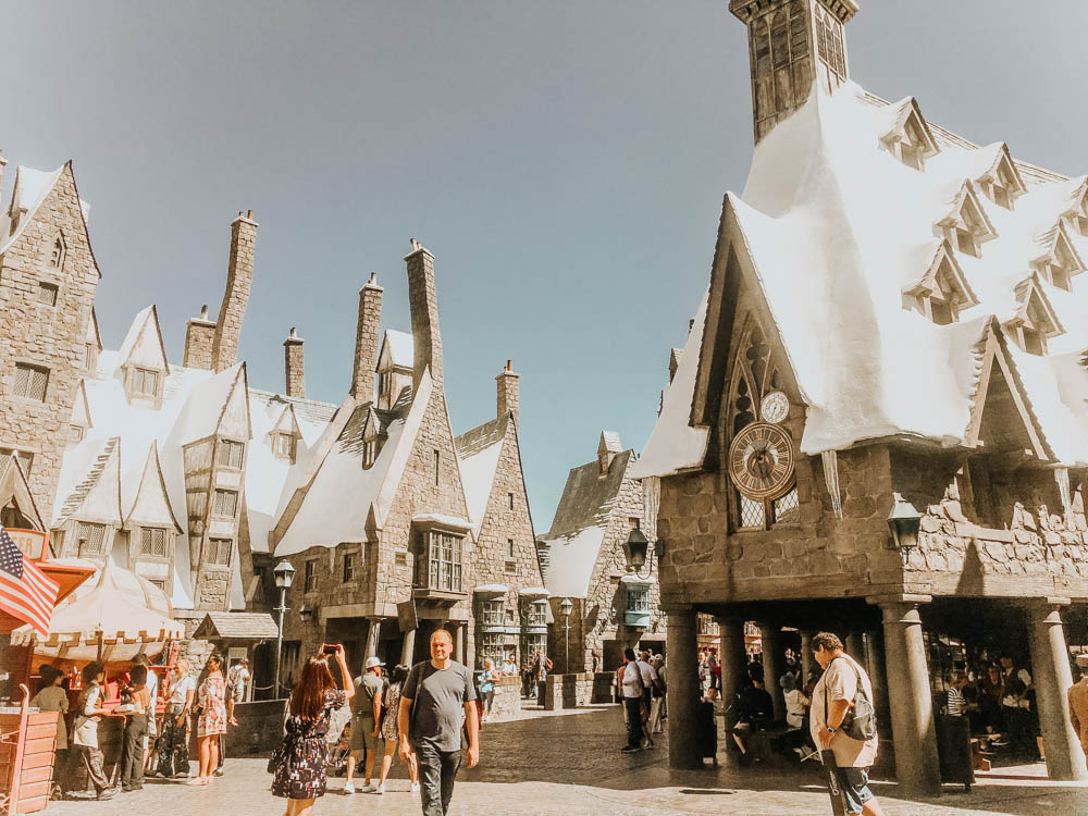 Exploring Hogsmeade at Universal Studios in Los Angeles. These shops are some of the top attractions at Universal Studios!