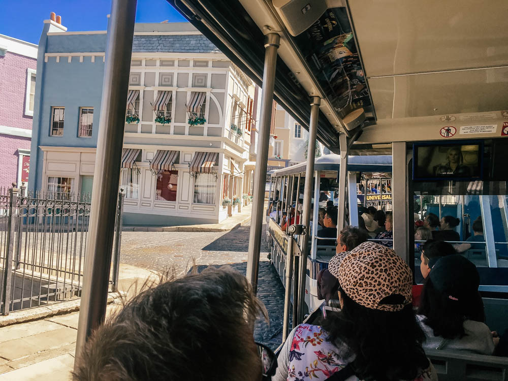 On the Studio Tour Tram at Universal Studios Hollywood