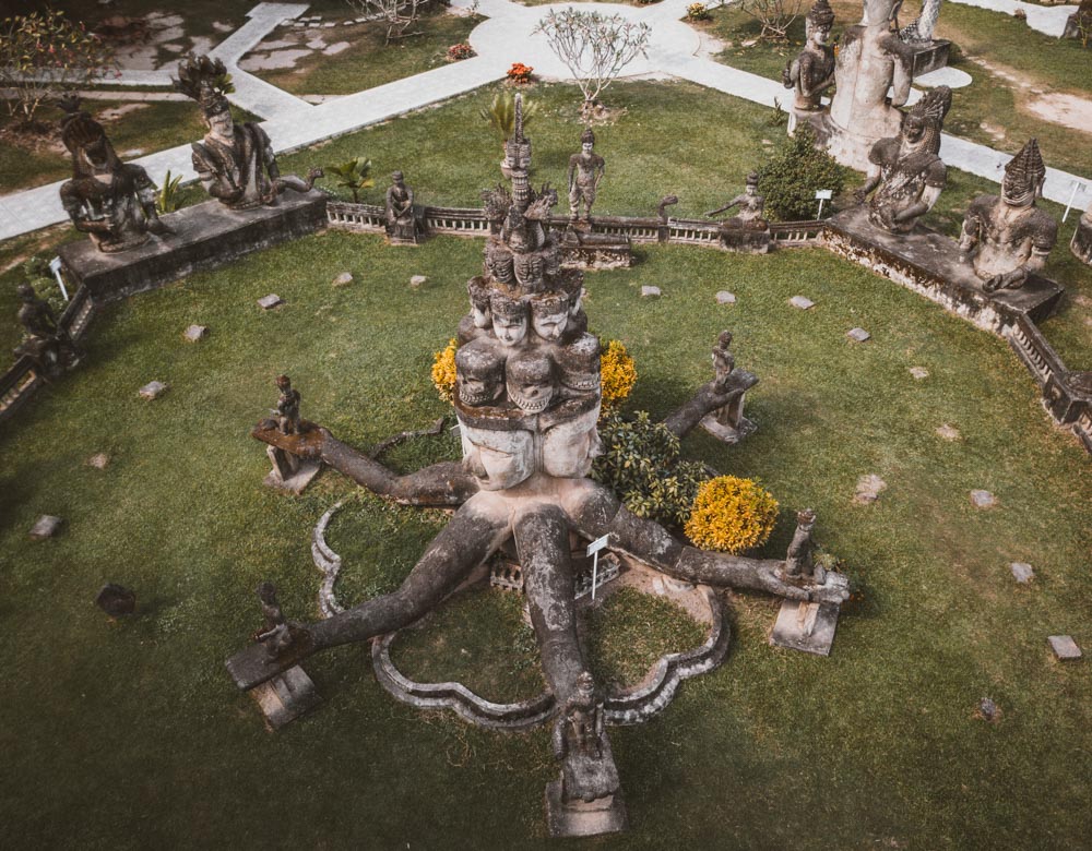 Vientiane’s Buddha Park, also known as Xieng Khuan (Spirit City) is one of the most unique and fun things to do in Vientiane, Laos. This sculpture park is a must do in Vientiane!