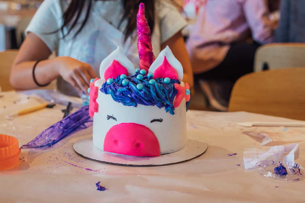 Create your own cake: our niece chose the Unicorn design at Duff's Cakemix