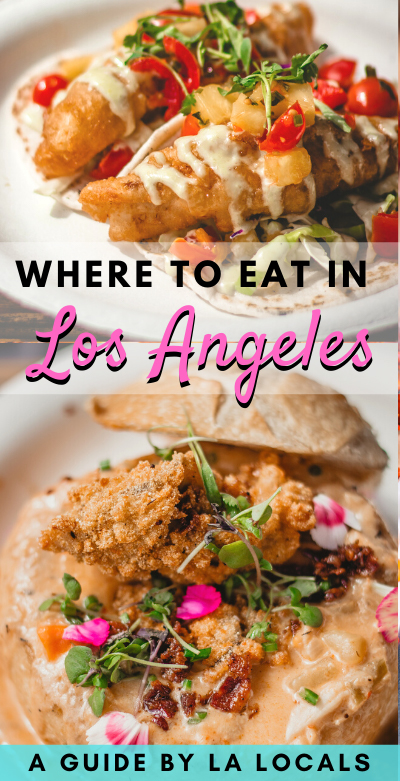 The best places to eat in LA! Good food in LA (from San Fernando Valley to West LA to downtown Los Angeles restaurants), plua vegetarian, vegan, & pescatarian options for your Los Angeles trip good Los Angeles restaurants and LA eats. Looking for what to eat in LA? We know exactly where to eat in LA, and which cool LA restaurants you can't miss. los angeles restaurants | coolest restaurants in la | eat LA - eat Los Angeles - LA food trucks - Los Angeles places to eat - LA foodie #lafood 