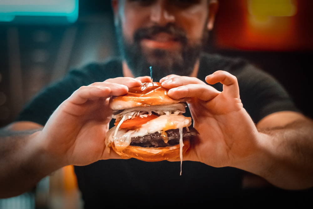 Foghorn Burger at Splitsville Luxury Lanes near Disneyland