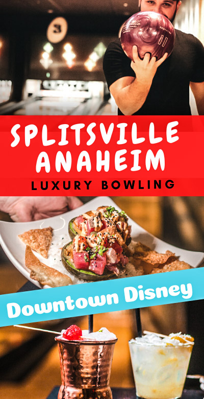 Everything you need to know about Splitsville Luxury Lanes near Disneyland! Splitsville Anaheim is an upscale bowling alley and restaurant with delicious food, cocktails and Downtown Disney Bowling. A visit to Splitsville Luxury Lanes Disney is the perfect thing to do on your off-Disney days on your next Disneyland vacation! Splitsville Downtown Disney | where to eat near Disney | Splitsville bowling experience | downtown disney restaurants | restaurants near disney | where to eat disney 