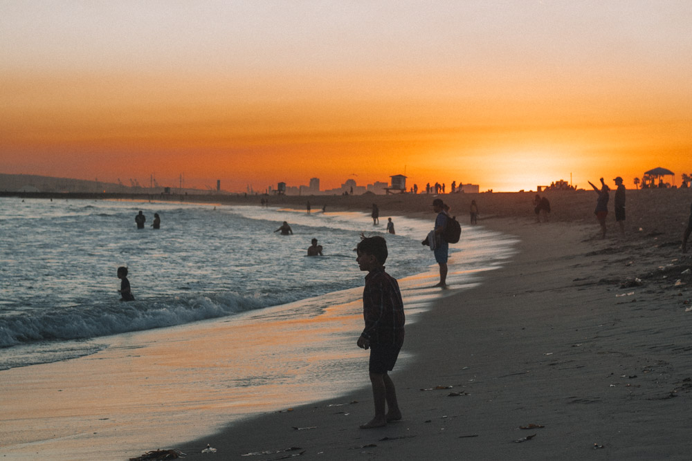 Seeing the sunset over Seal Beach is one of the fun dates in Orange County