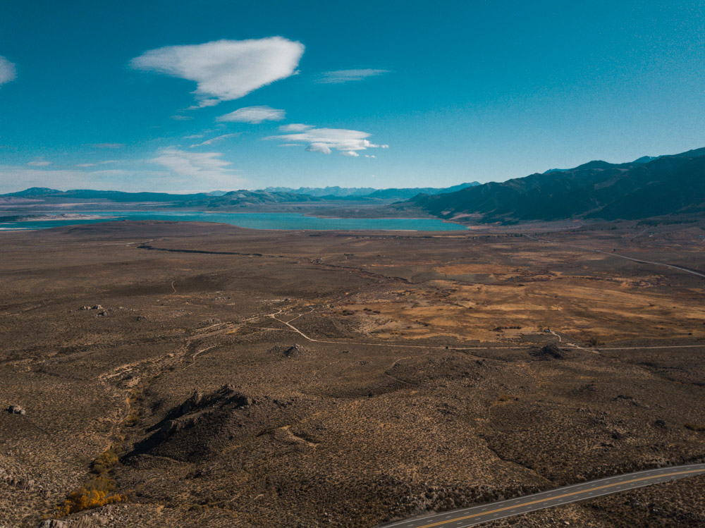 View of Mono Lake and Eastern Sierra Mountains at Conway Summit