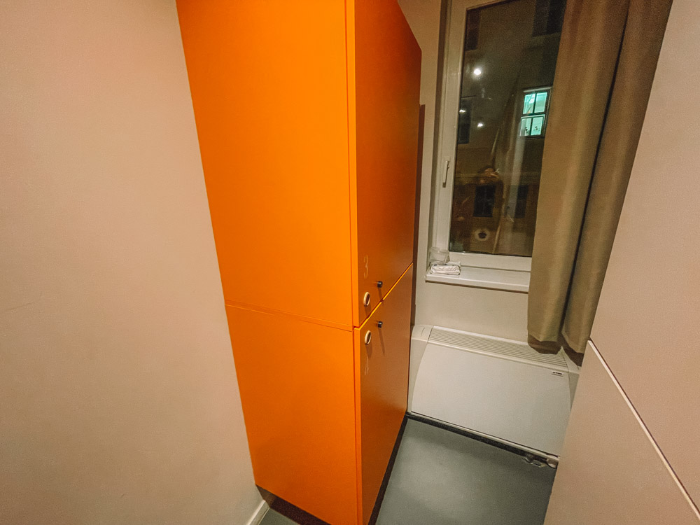 Private locker at Maverick Urban Lodge, Budapest, Hungary