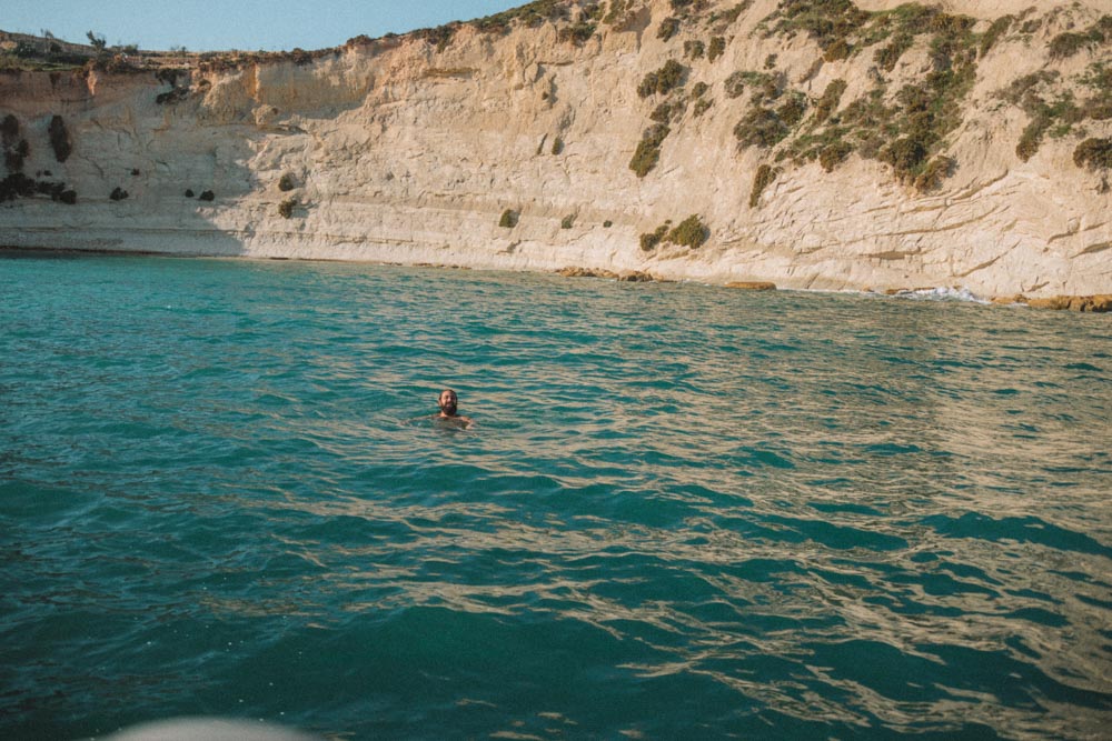 We loved swimming during our time with our Malta boat rental