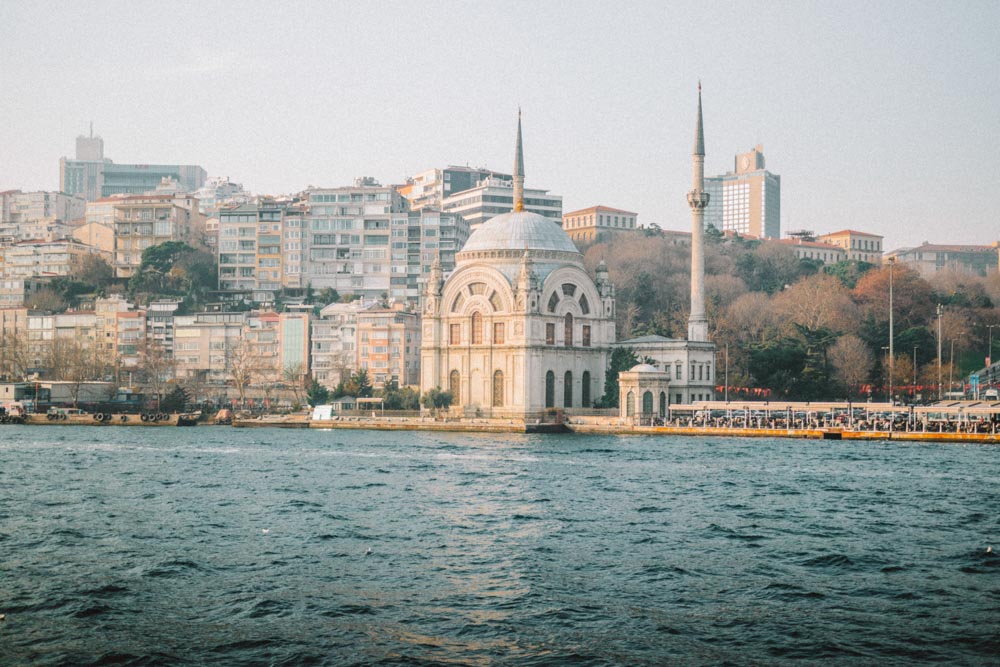 Boat cruise of Istanbul down the Bosphorus Strait