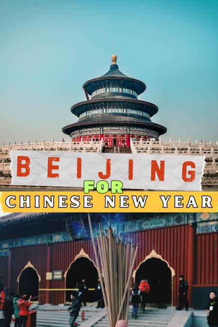 Incredible things to do in Beijing for Chinese New Year, the biggest holiday in Asia, including exploring the empty stretch of the Great Wall of China, the hutongs, seeing fireworks on Ghost Street, the Temple of Heaven and Yonghegong Temple, and more. What to do in Beijing for Chinese New Year | beijing itinerary | beijing travel guide | beijing china travel guide | where to go in china for chinese new year | where to go in beijing for lunar new year spring festival #beijingchina