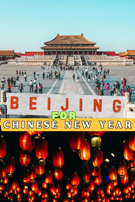 Incredible things to do in Beijing for Chinese New Year, the biggest holiday in Asia, including exploring the empty stretch of the Great Wall of China, the hutongs, seeing fireworks on Ghost Street, the Temple of Heaven and Yonghegong Temple, and more. What to do in Beijing for Chinese New Year | beijing itinerary | beijing travel guide | beijing china travel guide | where to go in china for chinese new year | where to go in beijing for lunar new year spring festival #beijingchina