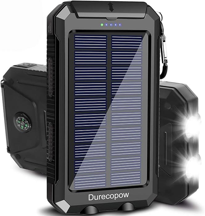 A solar backup charger is one of the best unique gift ideas for an outdoorsy woman