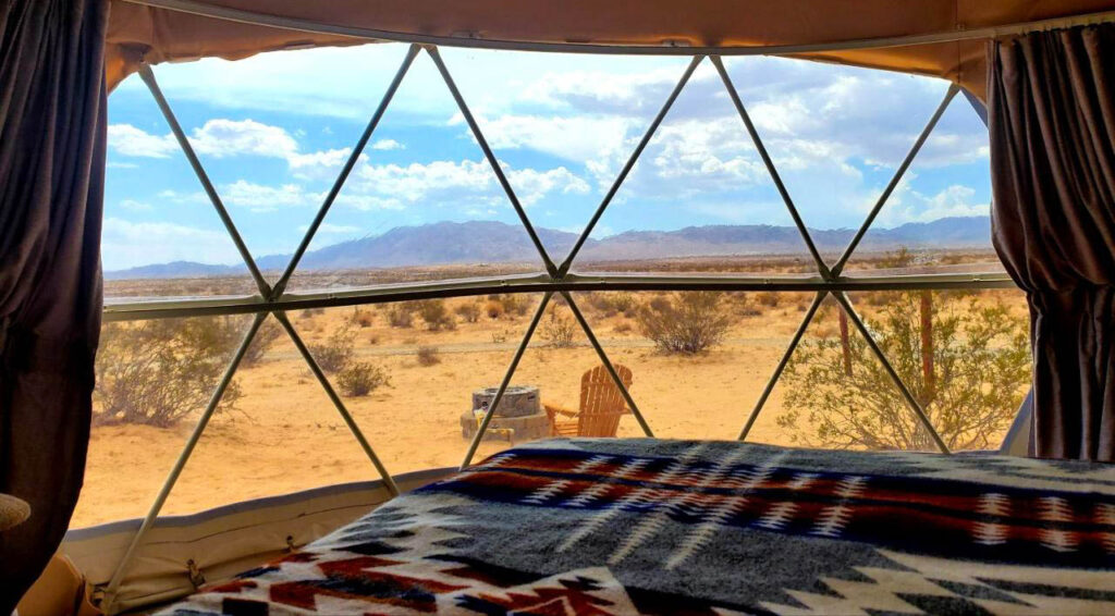 The Kosmic Tortoise is one of the best dome bubble glamping in Joshua Tree sites