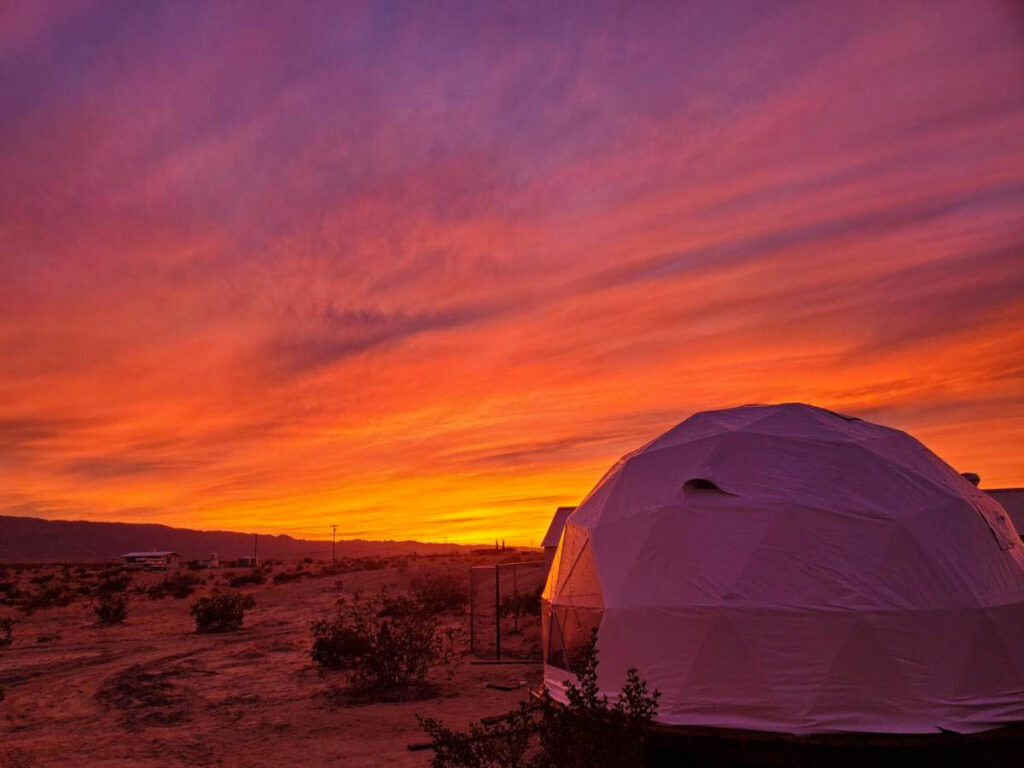 This Joshua Tree glamping bubble is such a unique place to stay near Joshua Tree National Park