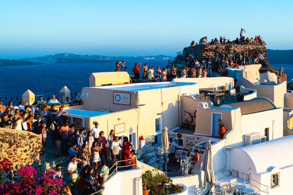 Summer is the high time for travel in Santorini