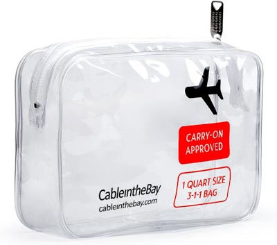 Use a carry-on approved liquids bag to abide by TSA rules