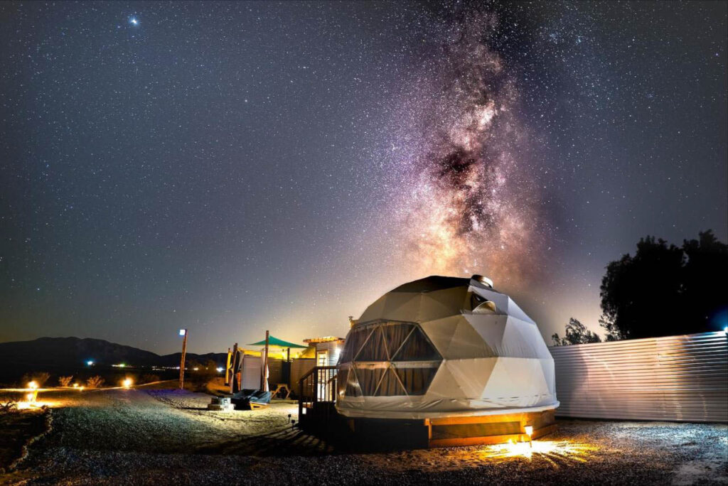 The Kosmic Tortoise Bubble Domes are unique places to stay in Joshua Tree
